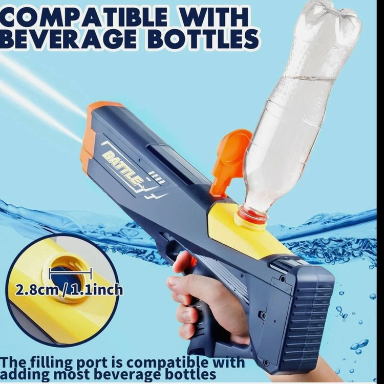 تفنگ آبپاش برقی شارژی Summer Warrior مدل Electric Water Gun با باتری 1500mAh و مخزن 550ml