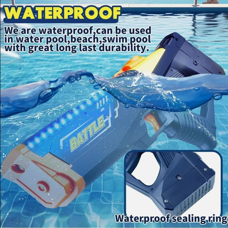 تفنگ آبپاش برقی شارژی Summer Warrior مدل Electric Water Gun با باتری 1500mAh و مخزن 550ml