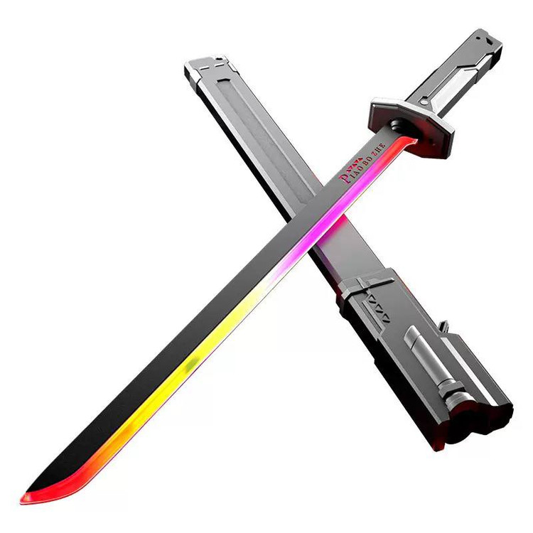 شمشیر نوری کشویی مدل Phantom Blade شارژی ۸۰ سانتیمتری با افکت نور و جرقه